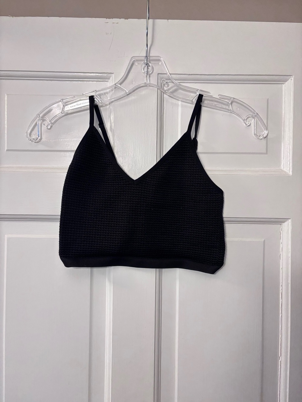 Hippie Love Black Textured Cropped Top Bralette